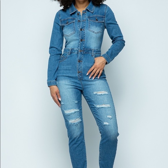 ✨Host Pick✨Jean Jumpsuit - Picture 8 of 10